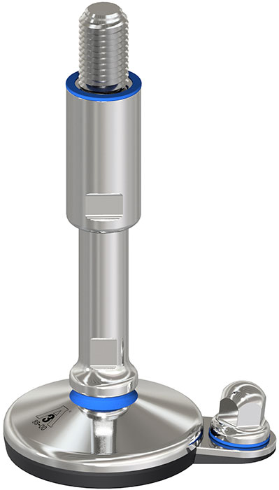 Hygienic-Machine-Foot-3A-Vulcanized-Bolt-Down