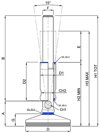 Hygienic-Machine-Foot-3A-Vulcanized