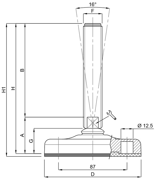 Polyamide-Foot-Low-profile-Mild-Steel-Screw-Articulated-16
