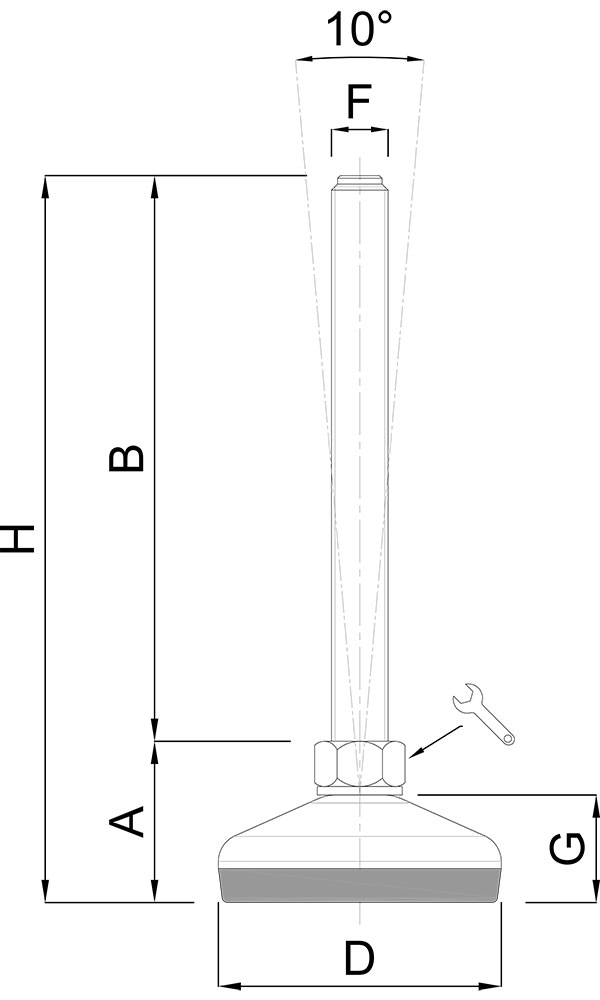 Stainless-Steel-Foot-Articulated-Screw-Vulcanized-Rubber